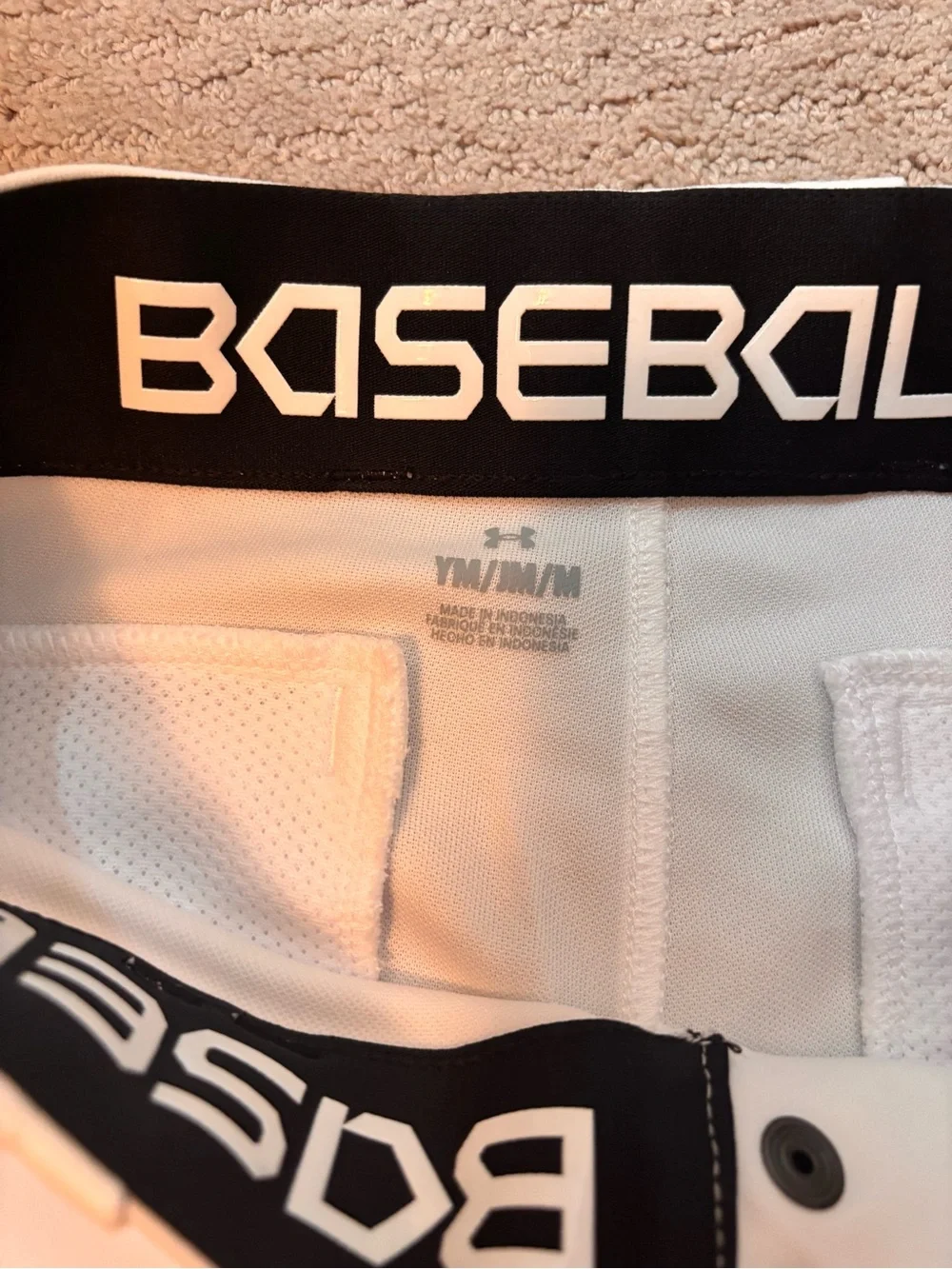 Under Armour Kids White Athletic Baseball Pants